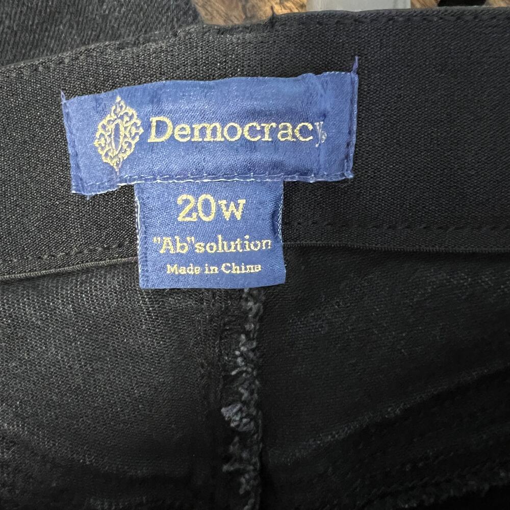 Democracy Plus Size Absolution High Rise Cascading Fray Slim Straight Jeans 20W - Picture 8 of 10